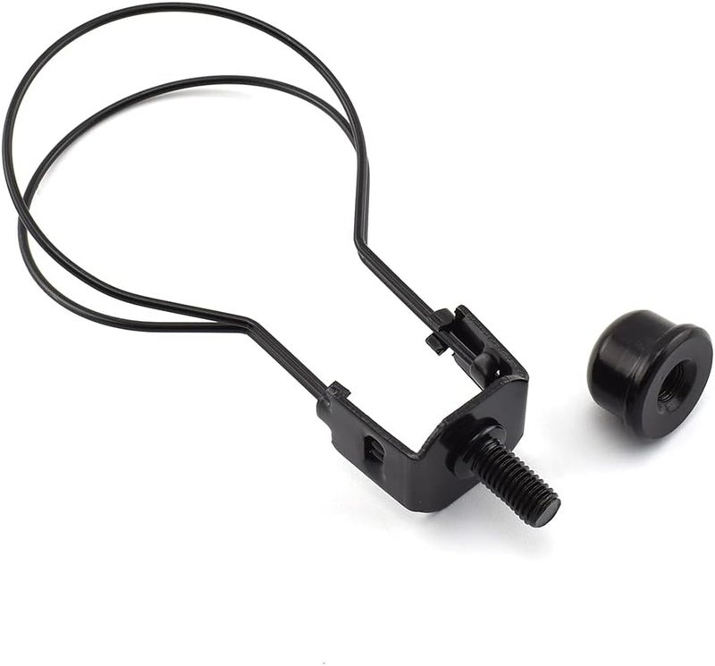 MARRTEUM Lamp Shade Light Bulb Clip Adapter with Solid Lamp Finial for Table and Floor Lamps [2set Black] - Image 2